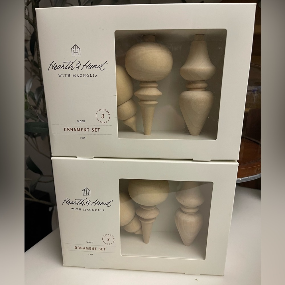 Hearth and hand wood ornaments